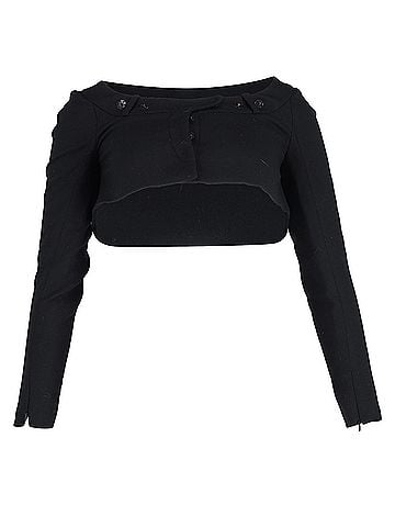 Givenchy Givenchy Cropped Bolero Jacket in Black Wool (view 1)