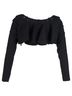 Givenchy 100% Wool Black Givenchy Cropped Bolero Jacket in Black Wool Size 6 - photo 3