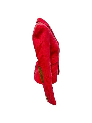 Ralph Lauren Ralph Lauren Rugby Elbow Patch Single-Breasted Blazer in Red Wool (view 2)