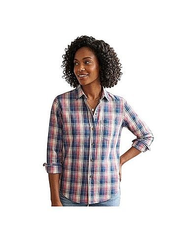 Current/Elliott The Prep School Shirt Long Sleeve T-Shirt (view 1)
