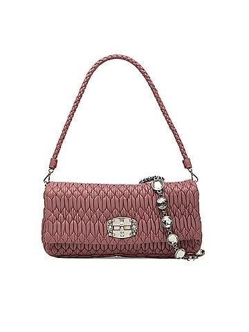 Miu Miu Matelasse Nappa Crystal Chain Satchel (view 1)