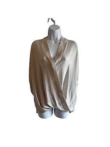 ALLSAINTS Draped Crossover 3/4 Sleeve Blouse (view 1)