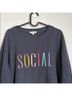 Wildfox Solid Blue Sweatshirt Size L - photo 4