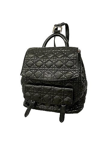 Christian Dior Christian Dior Backpack/Daypack, Cannage Leather, Black, Women's (view 1)