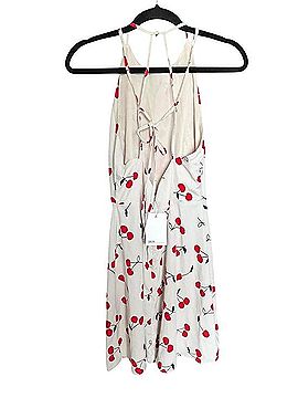 ASOS White Cherry Print Halter Dress Casual Dress (view 2)