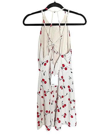 ASOS White Cherry Print Halter Dress Casual Dress (view 2)