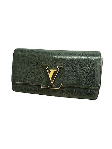 Louis Vuitton Louis Vuitton Long Wallet, Taurillon Leather, Portefeuille Capucines, M61248, Noir (Women's) (view 1)
