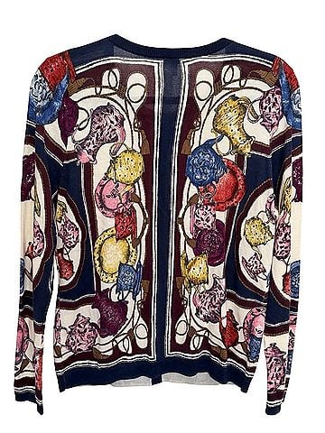 Talbots Tea Party Print Cardigan (view 2)