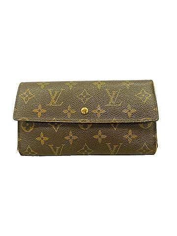 Louis Vuitton Louis Vuitton Tri-fold Long Wallet Monogram Portefeuille Tresor International M61215 Brown Women's (view 1)