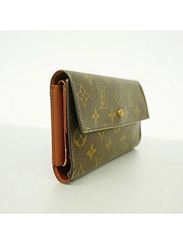 Louis Vuitton Louis Vuitton Tri-fold Long Wallet Monogram Portefeuille Tresor International M61215 Brown Women's (view 2)