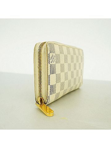 Louis Vuitton Louis Vuitton Damier Azur Zippy Wallet N60019 White Women's Long (view 2)