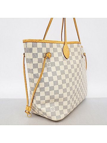 Louis Vuitton Louis Vuitton Damier Azur Neverfull MM Tote Bag N51107 White Women's (view 2)