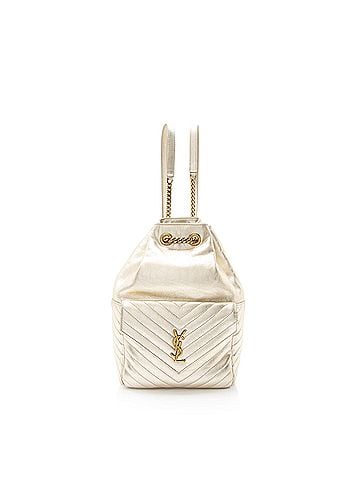 Saint Laurent Saint Laurent Metallic Matelasse Lambskin Monogram Joe Backpack (view 1)