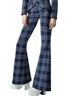 Smythe Cotton Wool Mid Rise Plaid Flare Bell Bottom Dress Pants - photo 3