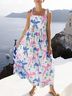 Oliphant 100% Cotton Print White Pink Blue Casual Dress Size XS - photo 3