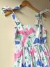 Oliphant 100% Cotton Print White Pink Blue Casual Dress Size XS - photo 6