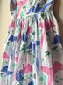 Oliphant 100% Cotton Print White Pink Blue Casual Dress Size XS - photo 7