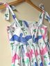 Oliphant 100% Cotton Print White Pink Blue Casual Dress Size XS - photo 9