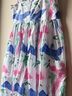 Oliphant 100% Cotton Print White Pink Blue Casual Dress Size XS - photo 10