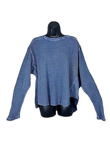 Free People One Sun-Washed Waffle Thermal Sweatshirt (view 1)