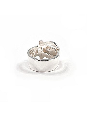 Salvatore Ferragamo Salvatore Ferragamo Gancini Ring, Sterling Silver 925cm, Women's (view 2)