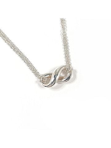 Tiffany & Co. TIFFANY&amp;Co. Tiffany Infinity Necklace, Sterling Silver 925, Silver, Women's (view 1)