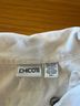 Chico's 100% Cotton Floral White Black Denim Jacket Size M - photo 3