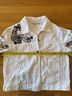 Chico's 100% Cotton Floral White Black Denim Jacket Size M - photo 8
