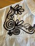 Chico's 100% Cotton Floral White Black Denim Jacket Size M - photo 5