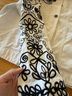 Chico's 100% Cotton Floral White Black Denim Jacket Size M - photo 11