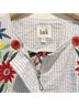 Luii 100% Cotton Floral Blue White Jacket Size L - photo 5