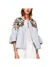 Luii 100% Cotton Floral Blue White Jacket Size L - photo 11