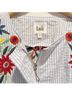 Luii 100% Cotton Floral Blue White Jacket Size L - photo 3