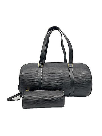 Louis Vuitton LOUIS VUITTON Epi Soufflot Noir M52222 Handbag Black Leather Women's (view 1)