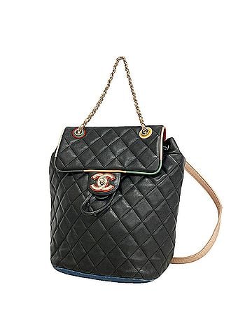 Chanel Chanel Matelassé Lambskin Backpack/Daypack, Black Multicolor, Women's (view 1)