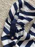 Antik Batik 100% Polyester Stripes Blue White 3/4 Sleeve Henley Size L - photo 7