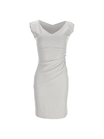 Diane von Furstenberg Diane Von Furstenberg Bevin Ruched Sheath Dress in White Viscose (view 1)