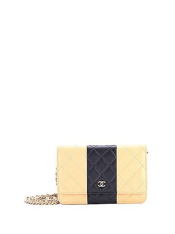Chanel Bicolor Two Tone Wallet on Chain Quilted Lambskin (view 1)