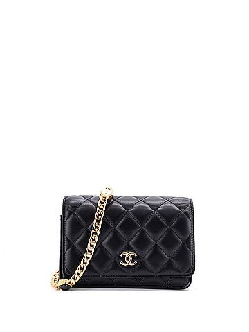 Chanel Resin Pearl Chain Flap Bag Quilted Lambskin Mini (view 1)