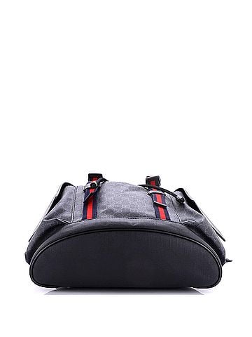 Gucci Double Pocket Buckle Backpack GG Coated Canvas Large (view 2)