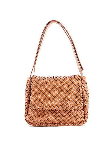 Bottega Veneta Cobble Flap Shoulder Bag Padded Intrecciato Leather Small (view 1)