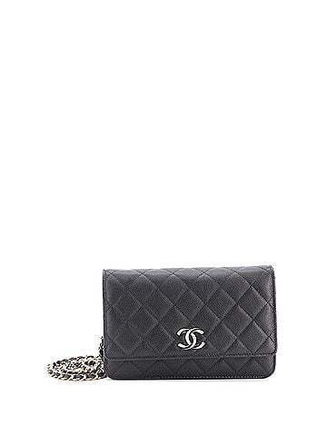 Chanel Crystal CC Wallet on Chain Quilted Caviar (view 1)