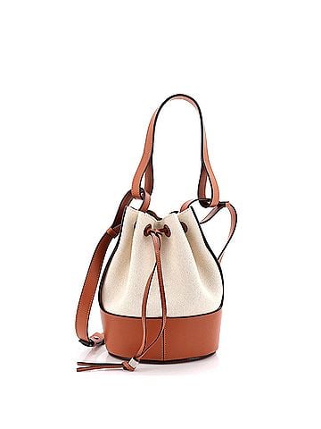 Loewe Balloon Bucket Bag Canvas and Leather Medium (view 1)