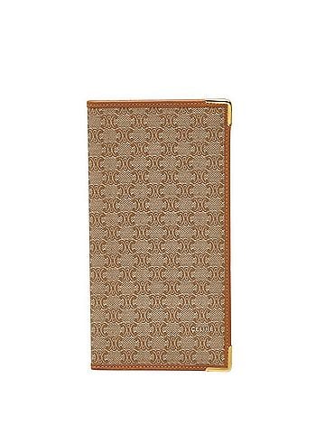 Céline Celine Macadam Long Wallet, Billfold, Beige Brown Leather, Women's CELINE (view 1)