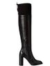 French Connection 100% Leather Black Boots Size 8 1/2 - photo 1