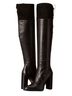 French Connection 100% Leather Black Boots Size 8 1/2 - photo 2