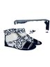 Sorel Floral Black White Mule/Clog Size 9 - photo 2