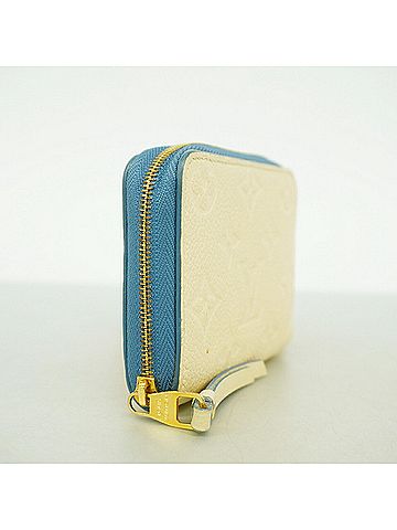 Louis Vuitton Louis Vuitton Monogram Empreinte Zippy Coin Purse M63928 Cream Blue Jean Women's Wallet/Coin Case (view 2)