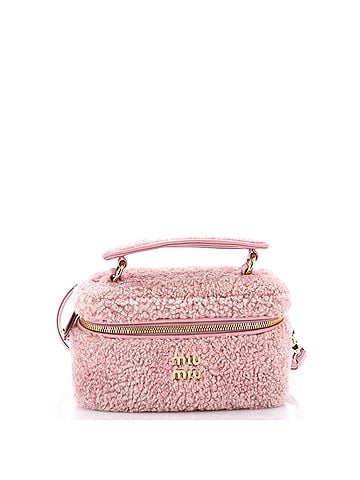 Miu Miu Top Handle Vanity Case Shearling (view 1)