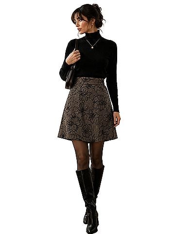 Jones Wear wool embroidered Casual Skirt (view 1)